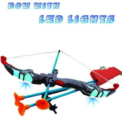 Kids-Up Lightup Black & Red Bow & Arrow Set For Archery Indoor/Outdoor