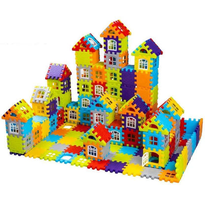 Kids-Up Building Blocks House Set DIY Blocks With Box