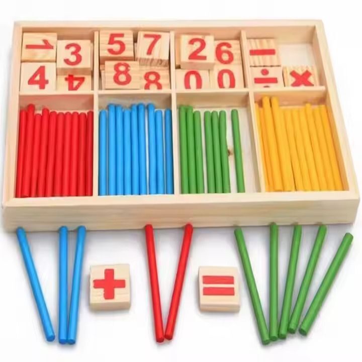 Kids-Up Mathematics Educational Wooden Toy Learning Set Counting