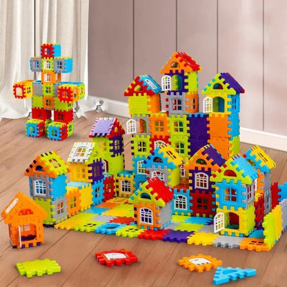 Kids-Up Building Blocks House Set DIY Blocks With Box