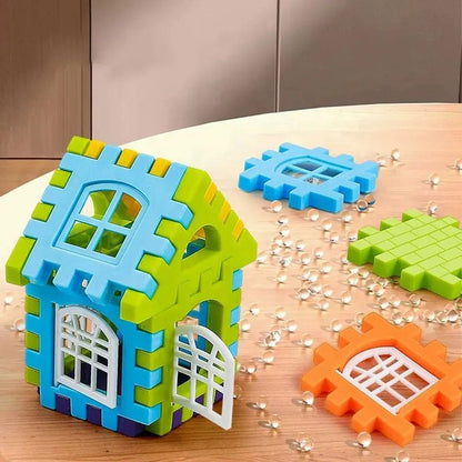 Kids-Up Building Blocks House Set DIY Blocks With Box