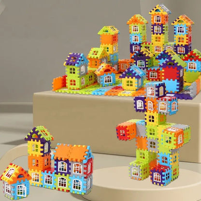 Kids-Up Building Blocks House Set DIY Blocks With Box