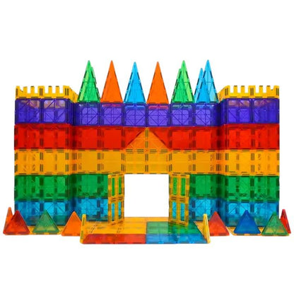 Kids-Up STEM Magnetic Tiles Large Building Toy Set - 120 Pieces