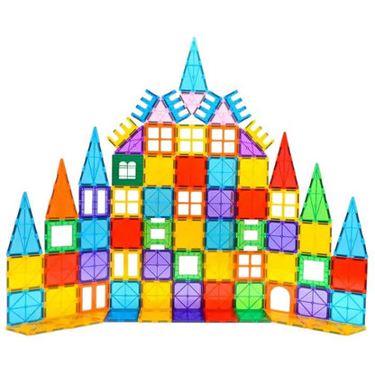 Kids-Up STEM Magnetic Tiles Large Building Toy Set - 120 Pieces