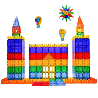 Kids-Up STEM Magnetic Tiles Large Building Toy Set - 120 Pieces