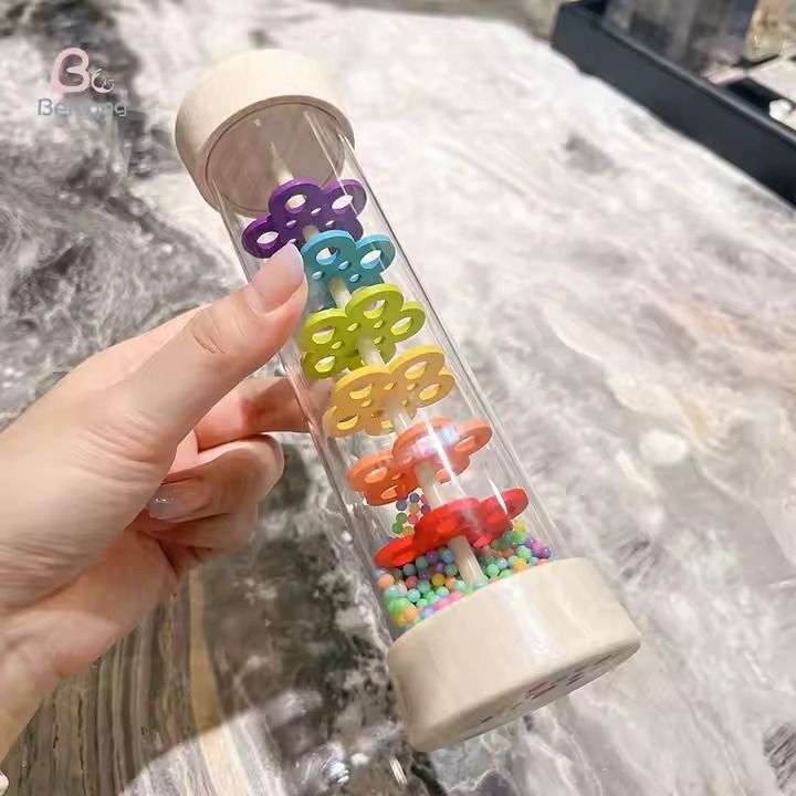 Babies-Up Wooden Rainmaker Shaker Toy Great For White Noise 20cm