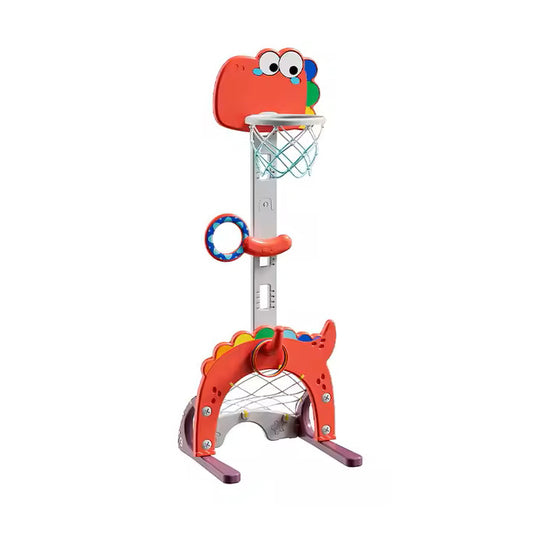 Kids-Up 5 in 1 Basketball Stand Sports Toy With Soccer/Golf/Ring Toss Hoop