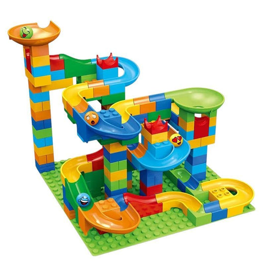 Kids-Up 168 Piece ABS Plastic Marble Run Creative Track Maze Slideway Block