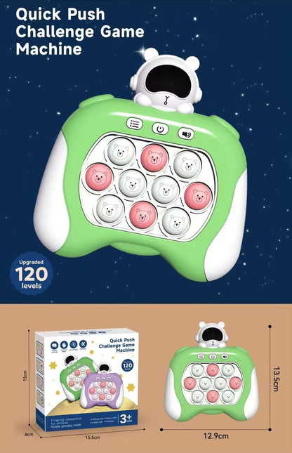 Kids-Up Electronic Pop It Quick Push Game Green And White Spaceman