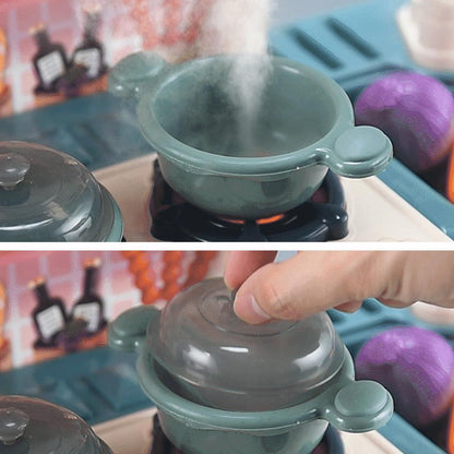 Kids-Up Tall Toy Kitchen Set Interactive With Noises and Tap - 43 Piece & Realistic Sound Effects