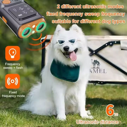 Dogs-Up Handheld Ultrasonic Anti Barking Device With Torch For Training Dogs