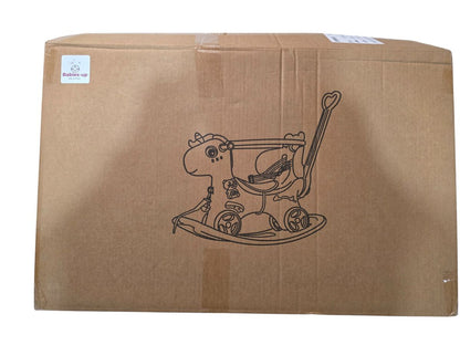 Babies-Up Horse Dino Rocker With Pusher And Safety Belt And Noise Toy