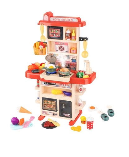 Kids-Up Tall Toy Kitchen Set Interactive With Noises and Tap - 43 Piece & Realistic Sound Effects