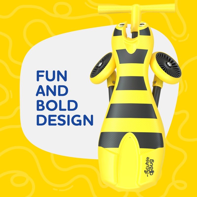 Stable, non-scratch caster wheels on the Scuttlebug Bumblebee trike
