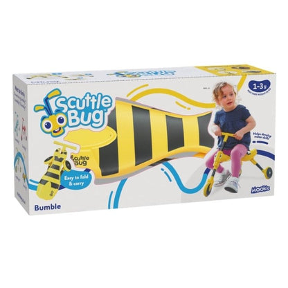 Scuttlebug 3-wheel foldable bumblebee ride-on tricycle for 1-3 year olds