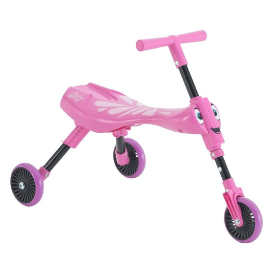 Scuttlebug 3-wheel foldable butterfly ride-on tricycle for toddlers