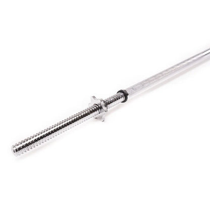Close up detail shot of the two included locking collars secured onto the 1.8m standard bar sleeve