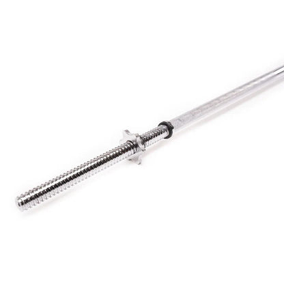 Close up detail shot of the two included locking collars secured onto the 1.5m standard bar sleeve