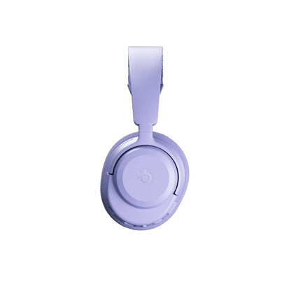 Side profile view of SteelSeries Arctis Nova 3P headset showing dual-hinge design