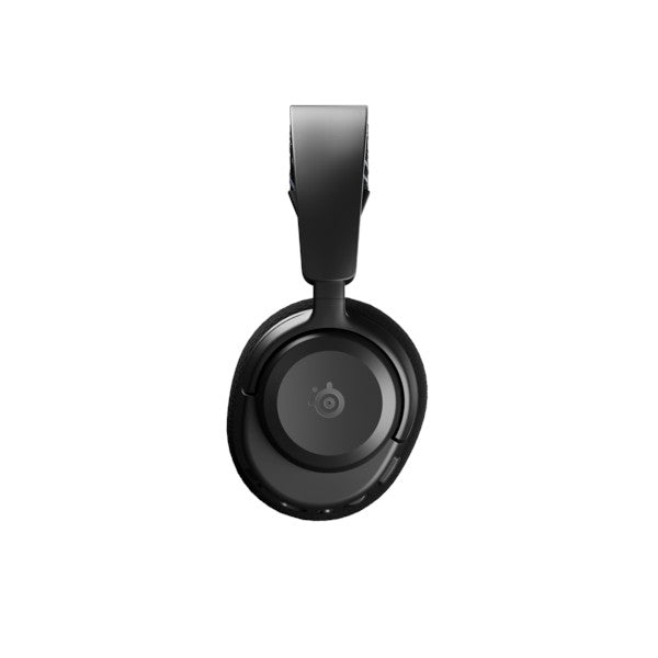 Side profile view of SteelSeries Arctis Nova 3X Xbox headset showing dual-hinge design