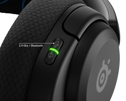 Close-up of fully retractable ClearCast Gen 2.X boom mic on white Arctis Nova 5P