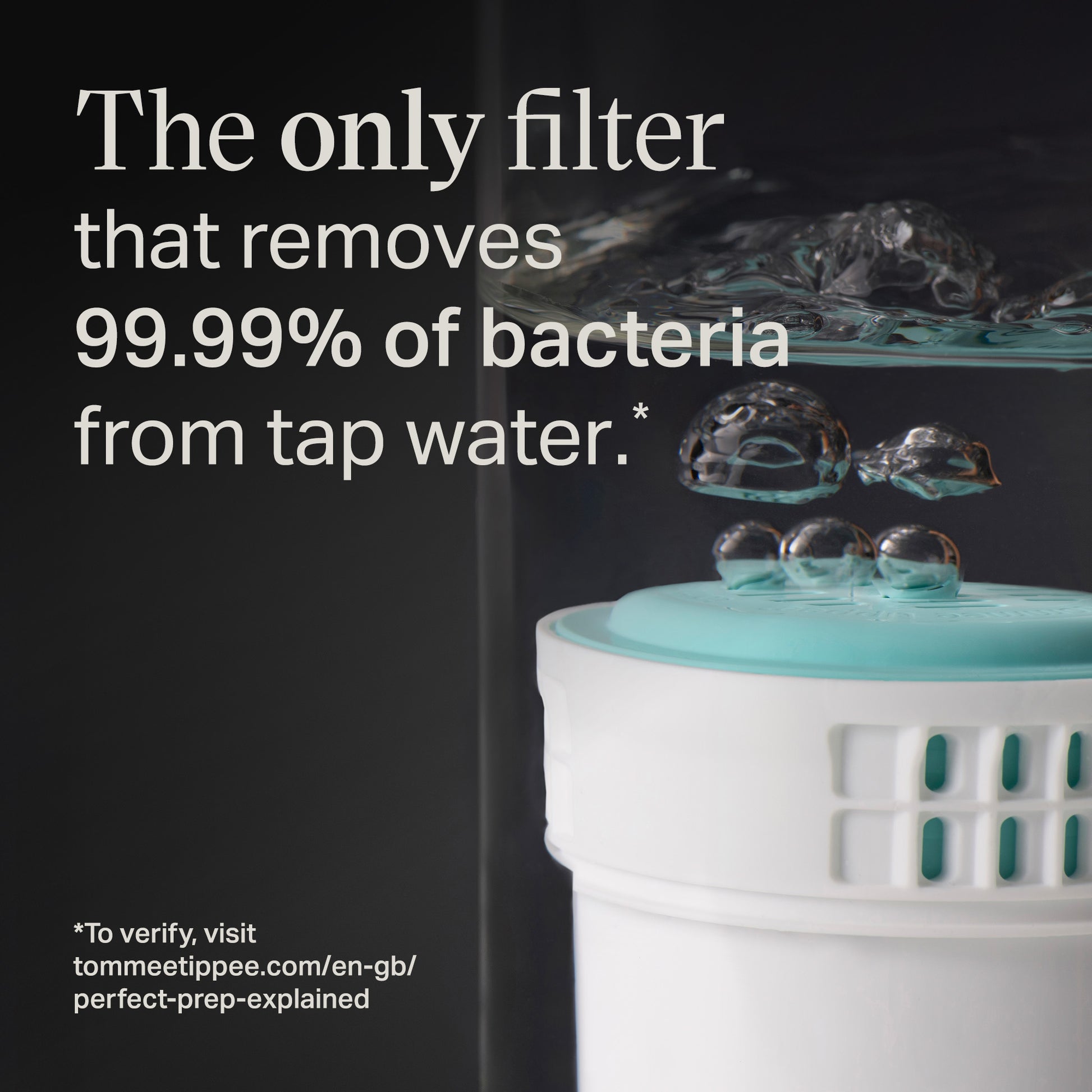 How to submerge a new Tommee Tippee filter to remove food-grade carbon dust