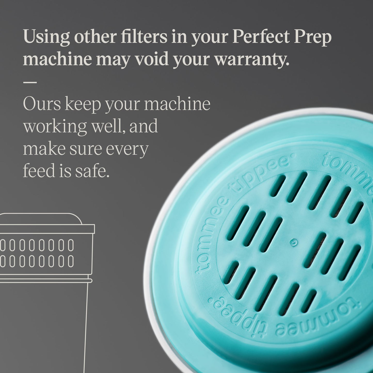 How to submerge a new Tommee Tippee filter to remove food-grade carbon dust
