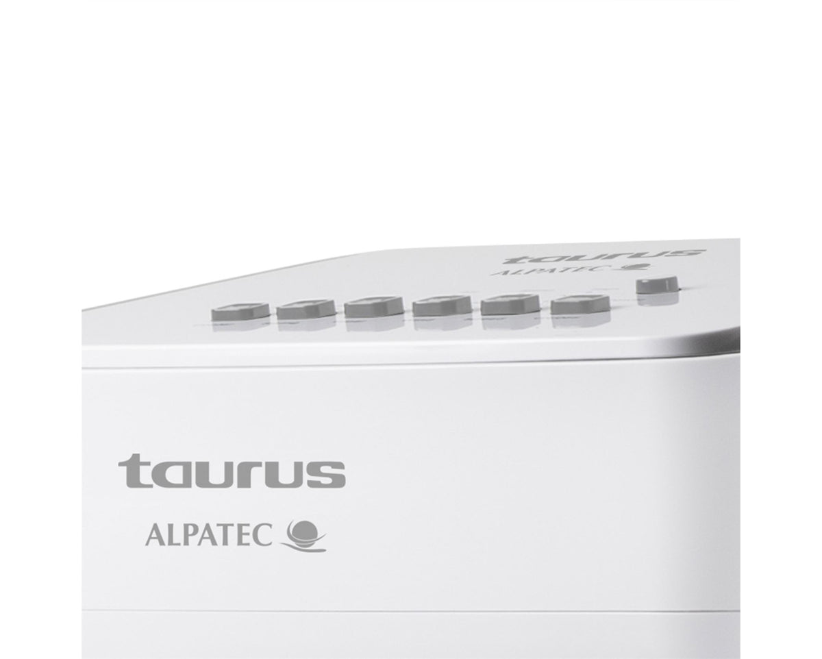 Infographic displaying 80W power 7L tank capacity and 3 airflow modes for Taurus R850