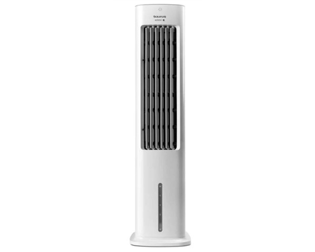 Taurus Snowfield Babel 85cm Tower Evaporative Air Cooler in White front view
