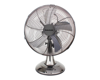 Taurus Ventilador De Escritorio 30cm metal desk fan in gunmetal grey front view