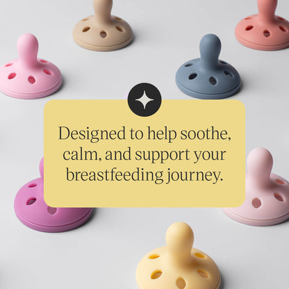 Infographic detailing 30 percent lighter breastlike latch and anti-static features