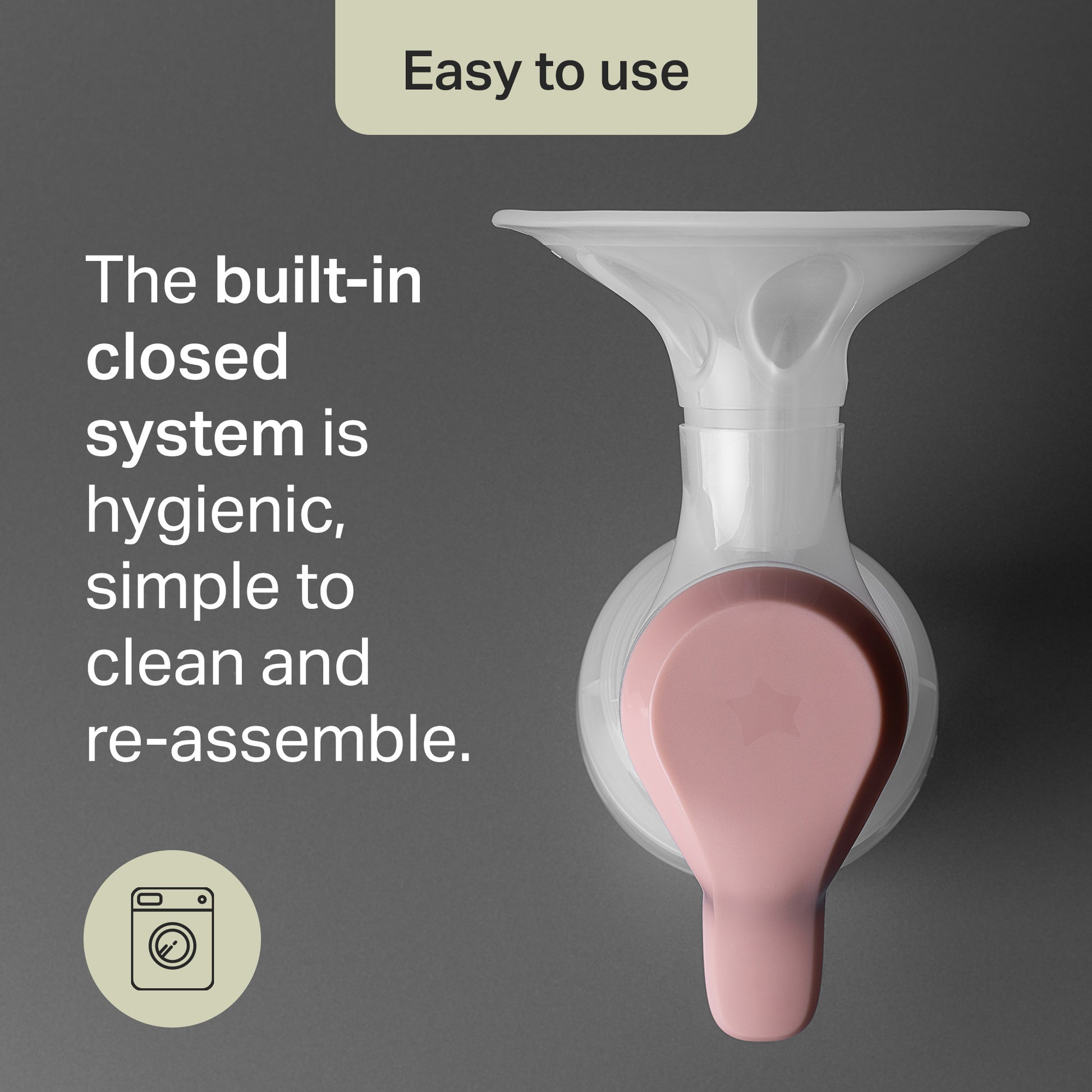Tommee Tippee Made for Me ergonomic manual breast pump with bottle