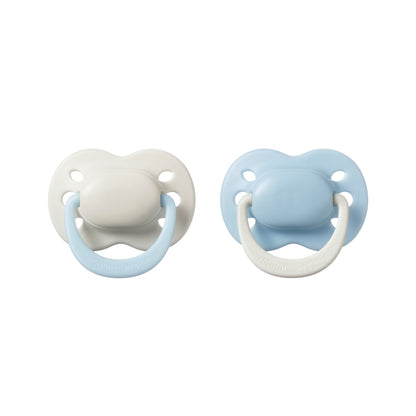 Tommee Tippee Newborn Soother 0-2M 2 pack Boy pastel blue with steriliser case