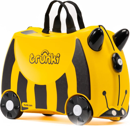 Trunki children ride-on suitcase Bernard Bee yellow main front view