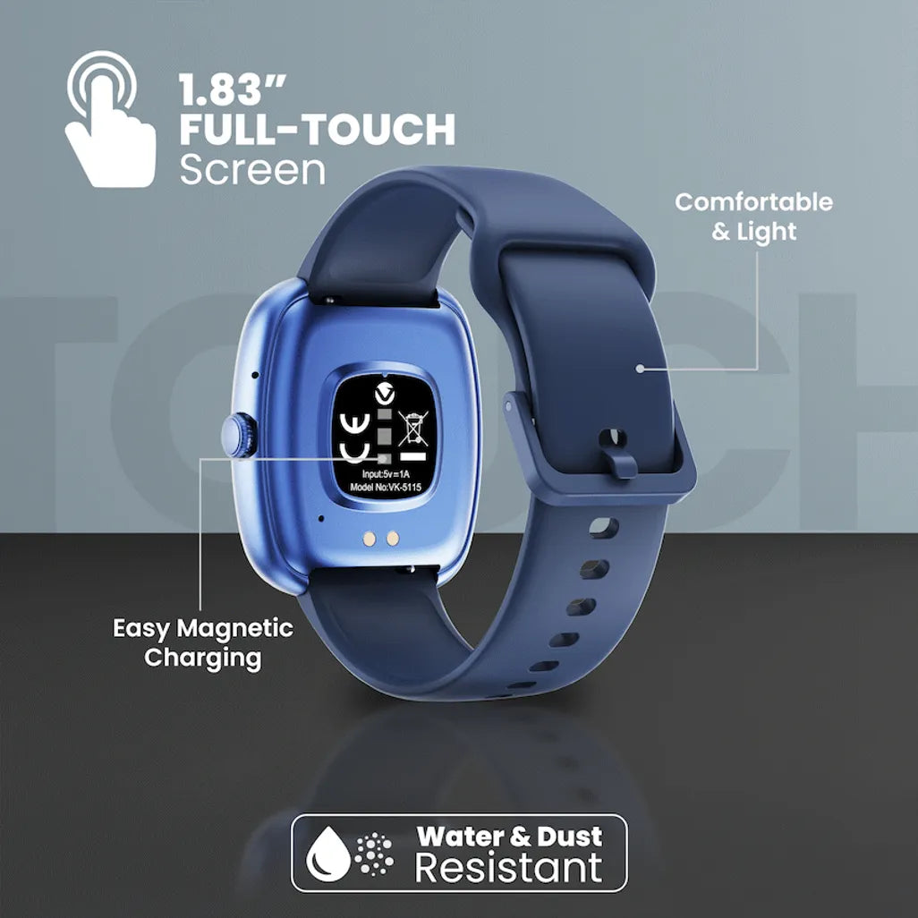 Rear view showing LC09A heart rate sensor and magnetic charging contact points