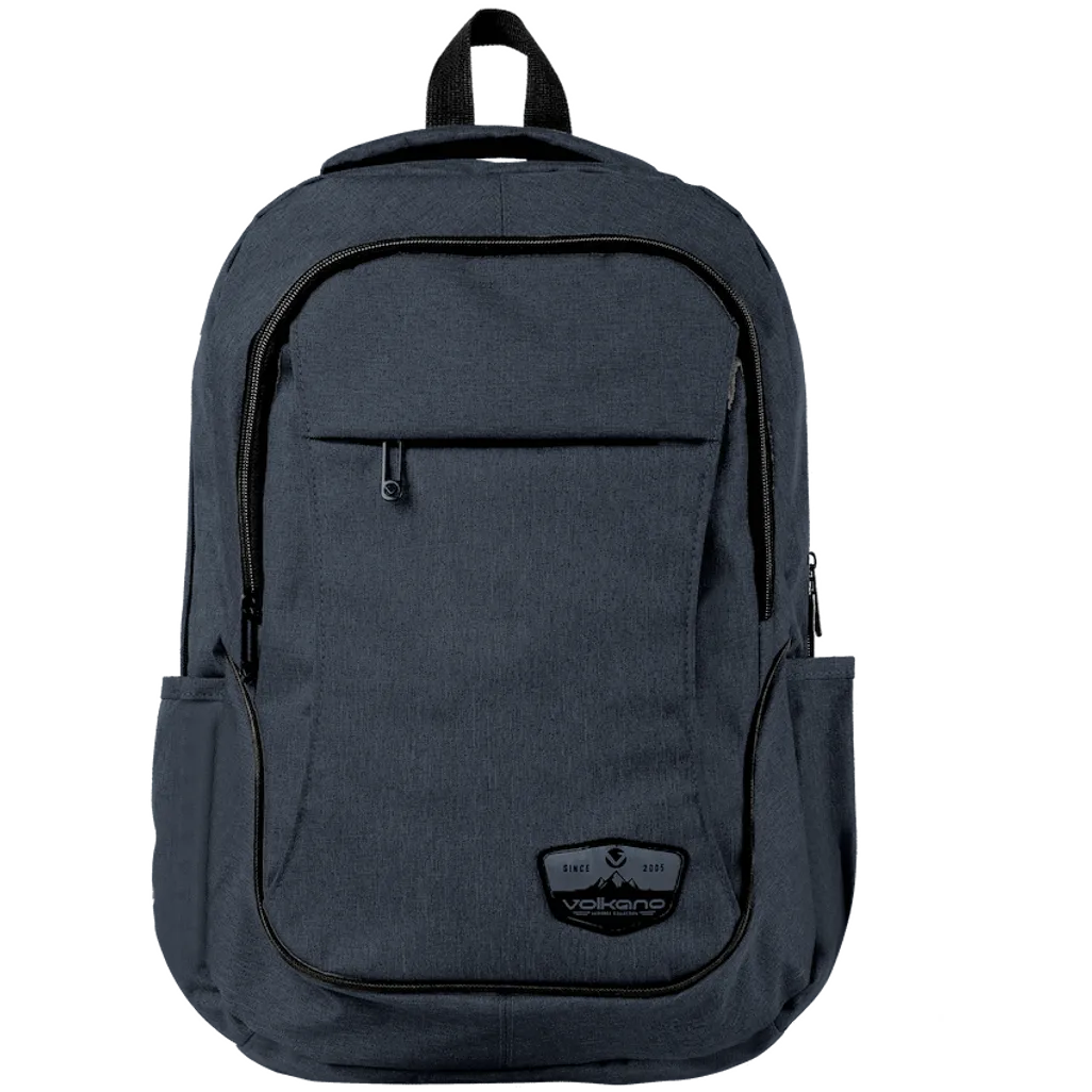 Volkano Victory Series student and everyday backpack in navy blue front view