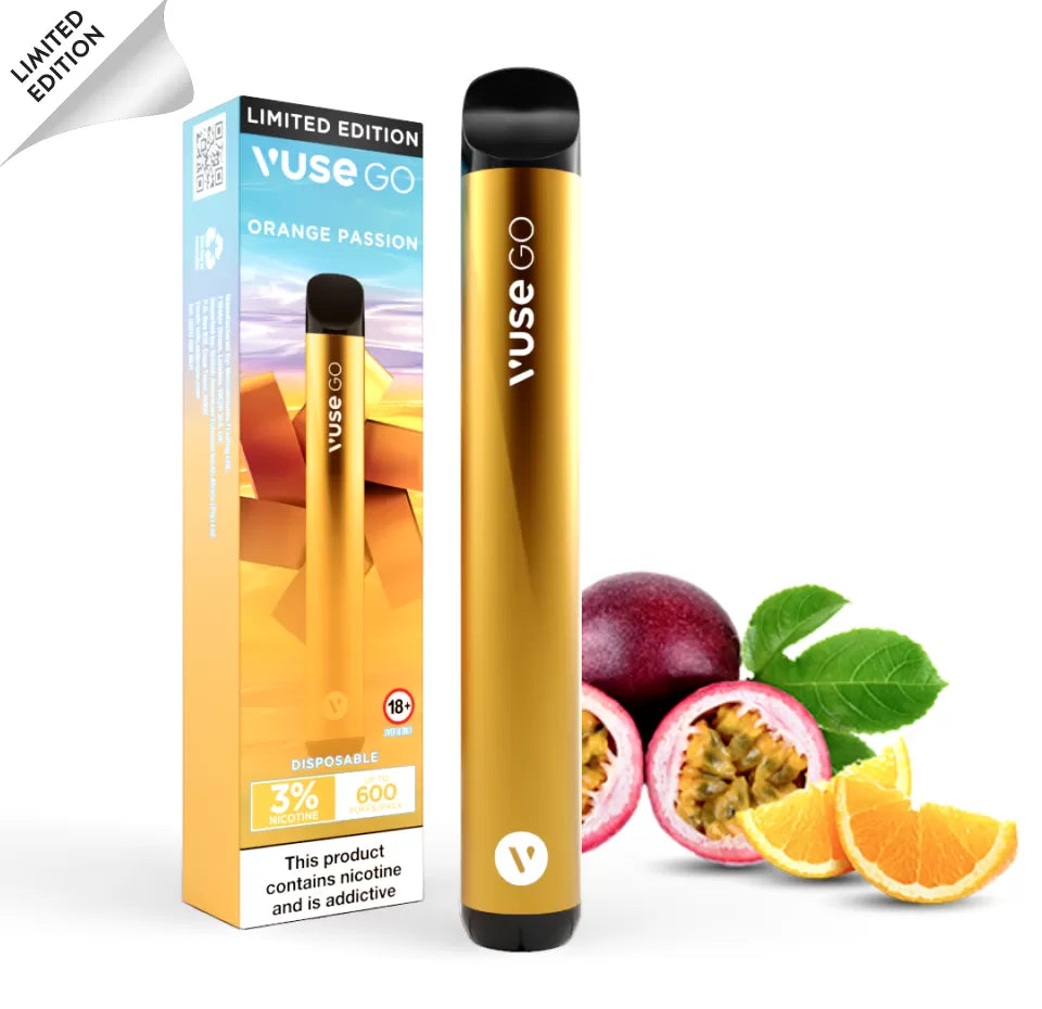 VUSE GO ORANGE PASSION Disposable vape 600 Puffs 3%