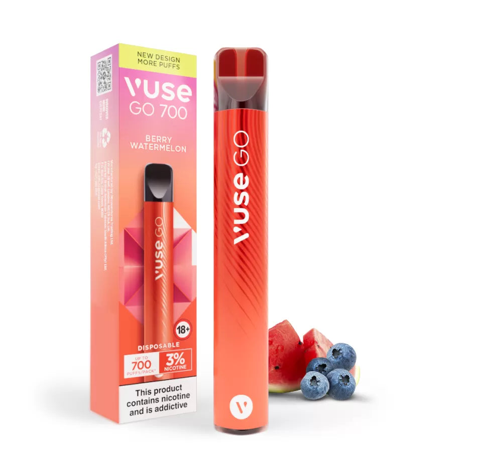 VUSE GO 700 Puffs BERRY WATERMELON Disposable vape 3%