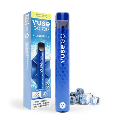 VUSE GO 700 Puffs BLUEBERRY ICE Disposable vape 3% Pack of 2