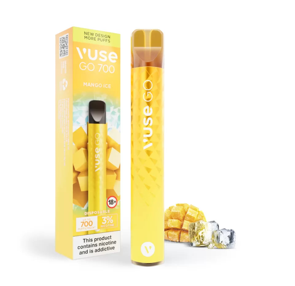 VUSE GO 700 Puffs MANGO ICE Disposable vape 3%