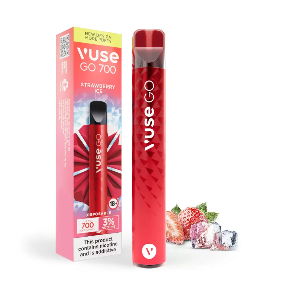 VUSE GO 700 Puffs STRAWBERRY ICE Disposable vape 3%