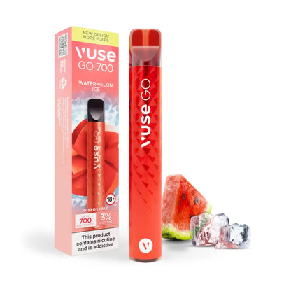 VUSE GO 700 Puffs WATERMELON ICE Disposable vape 3% Pack of 2