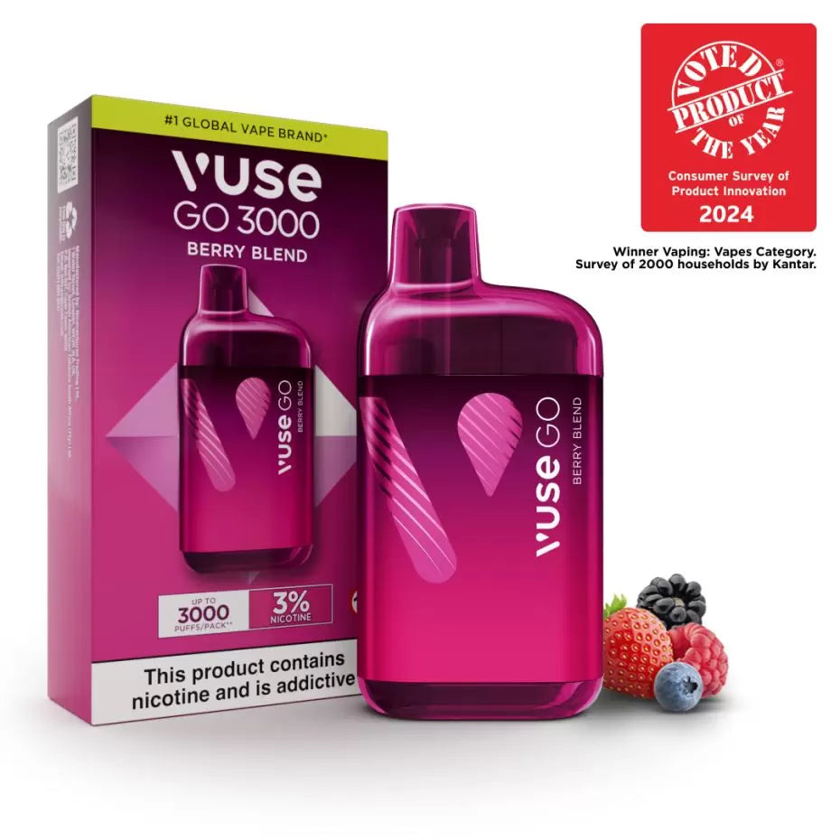 VUSE GO 3000 Puffs BERRY BLEND Disposable Vape 3%