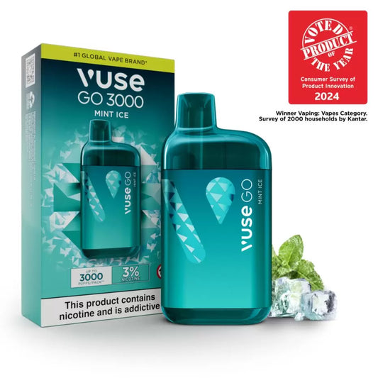 VUSE GO 3000 Puffs MINT ICE Disposable Vape 3%