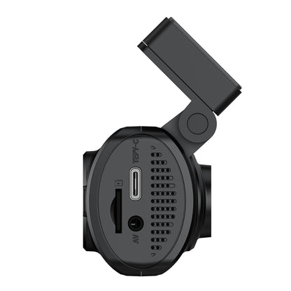 A smartphone displaying a recorded driving route alongside the WINX TRACK Pro dashcam via wireless app transfer