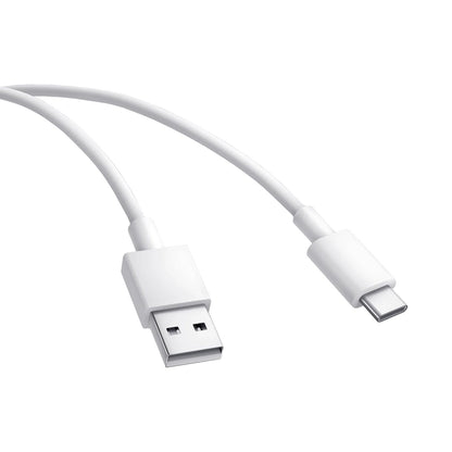 Xiaomi 3A USB-A to USB Type-C cable 1m white coiled on clean background
