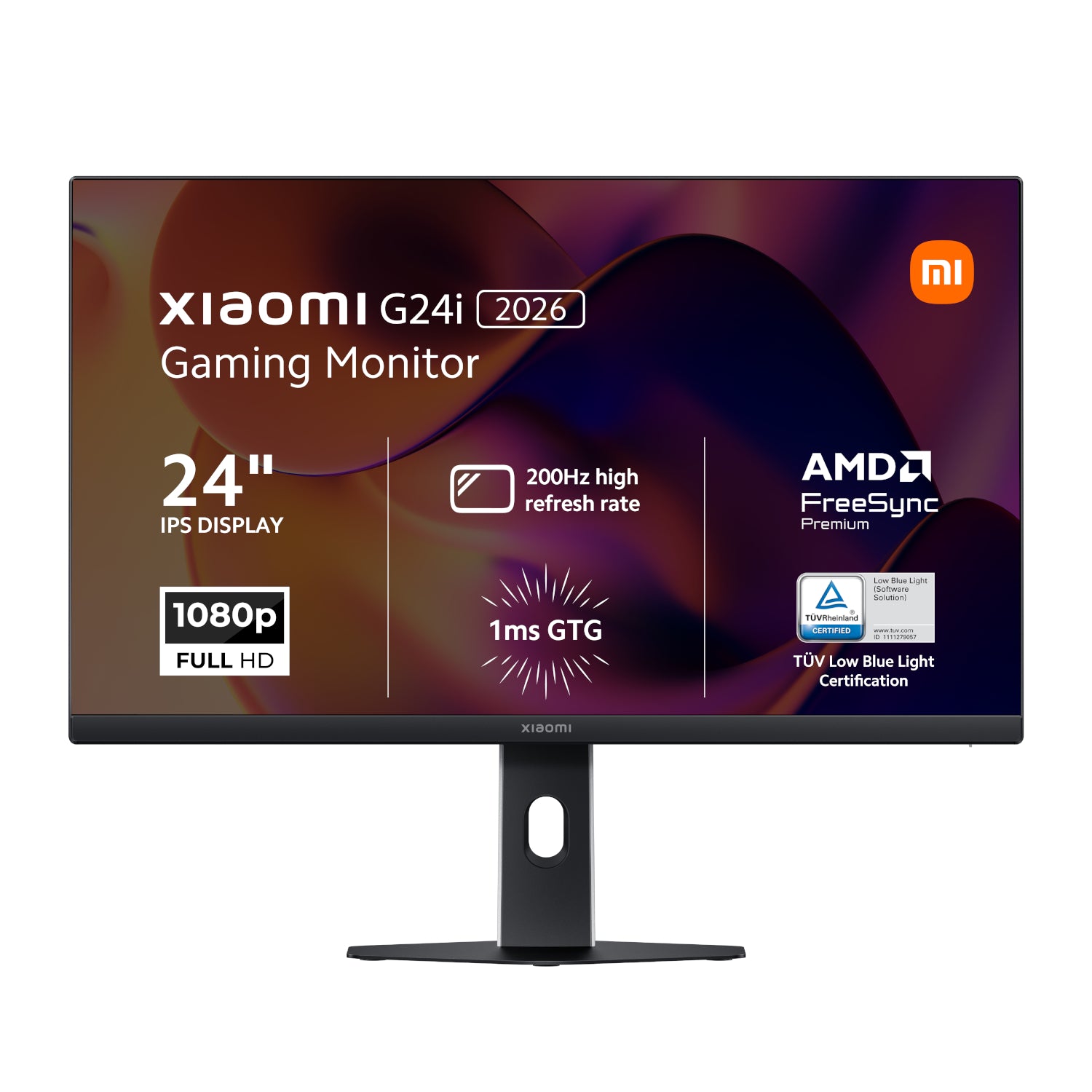 Xiaomi G24i 2026 24 inch 200Hz Full HD IPS gaming monitor front view on clean background