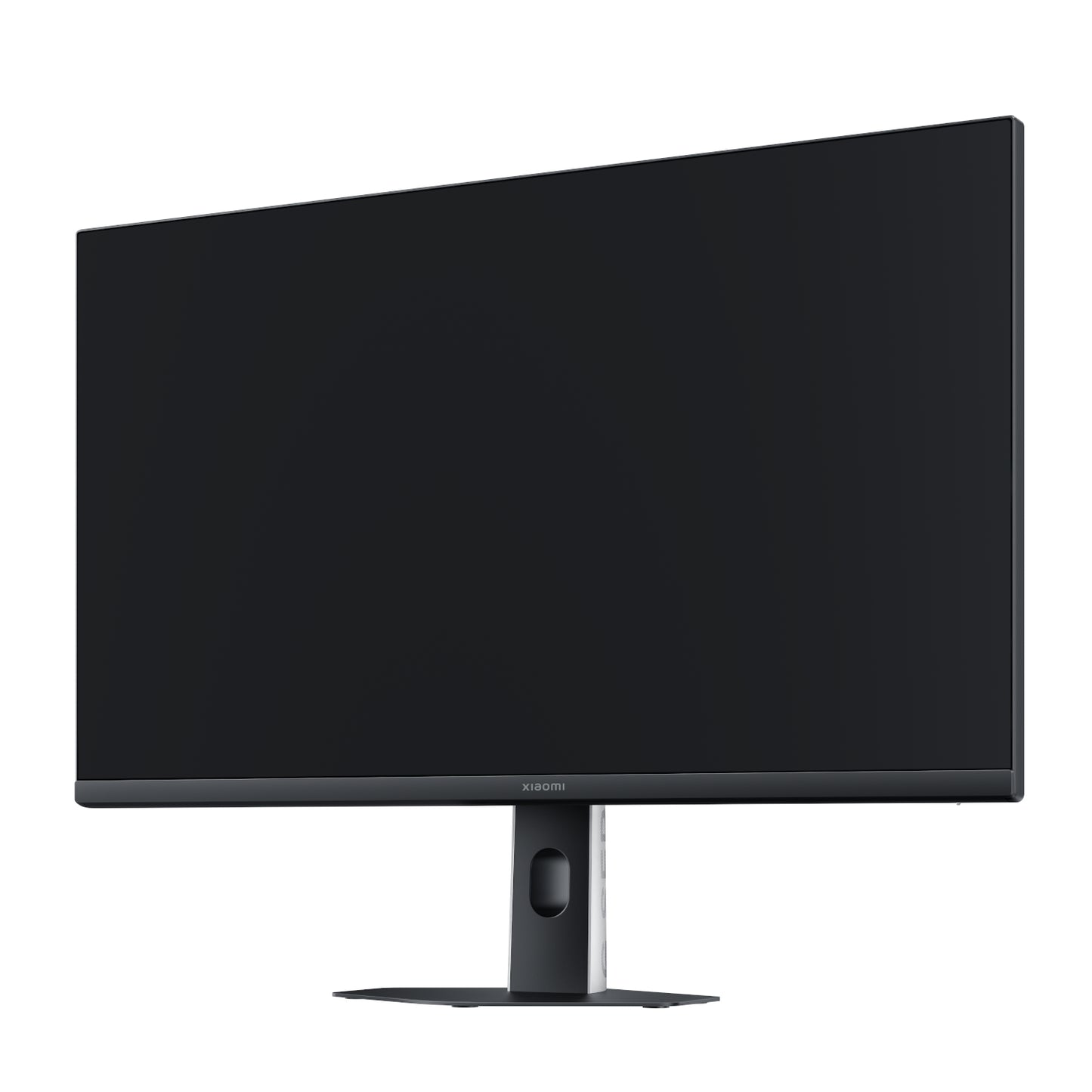 Back panel view of Xiaomi G27i 27 inch monitor showing 75x75mm VESA mount holes and control button