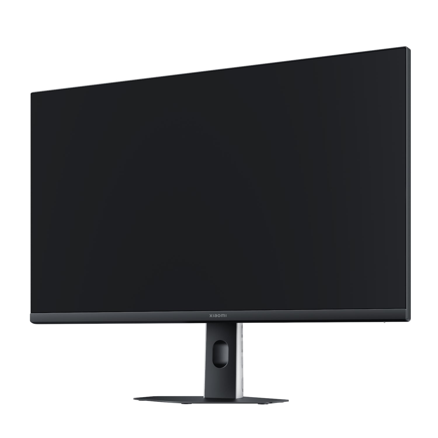 Back panel view of Xiaomi G27i 27 inch monitor showing 75x75mm VESA mount holes and control button