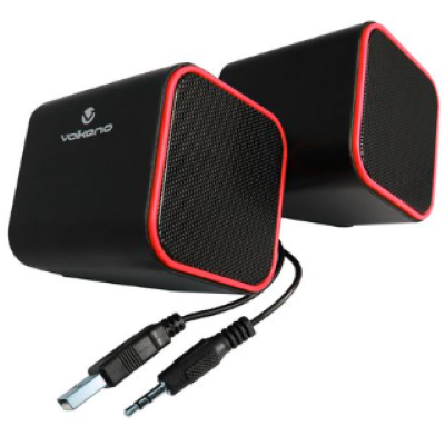 Volkano Diamond Series USB Powered Speakers - Red